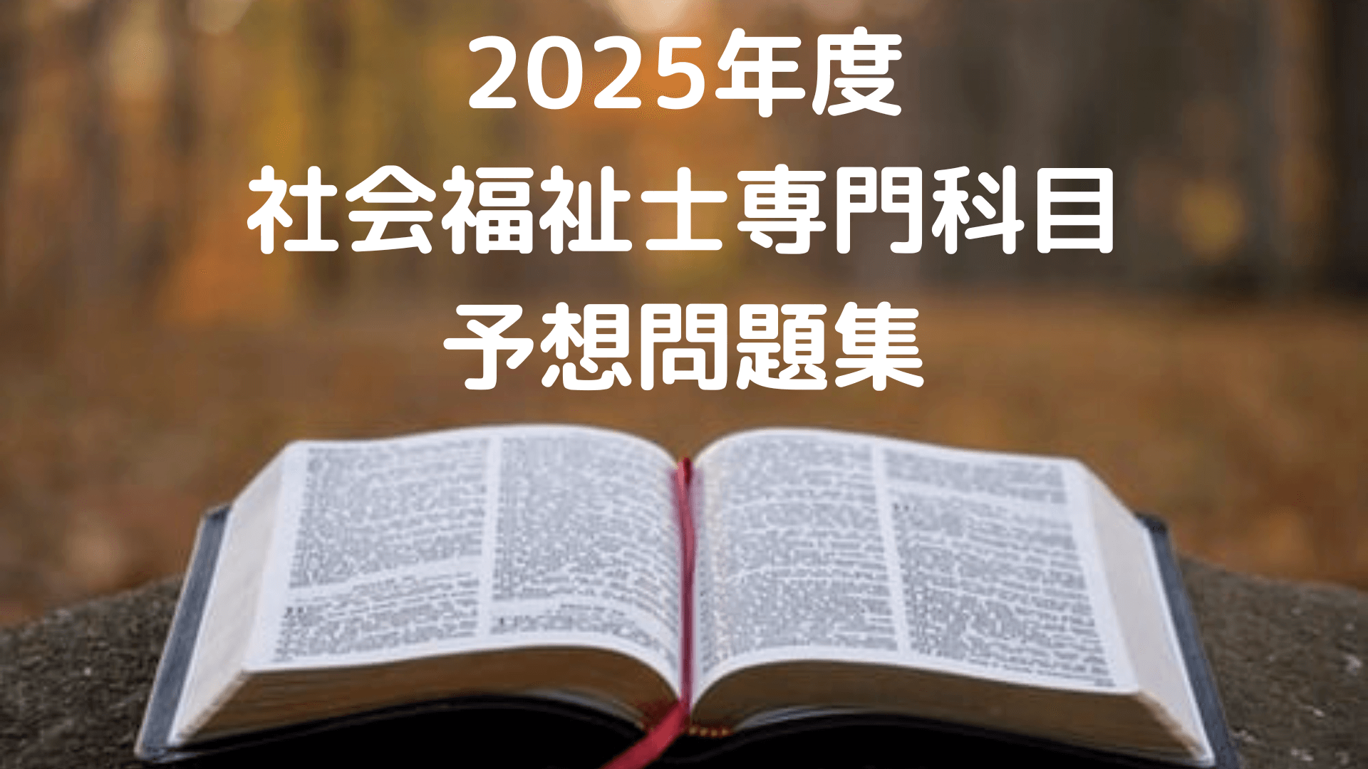 予想問題集（社会福祉士専門科目）